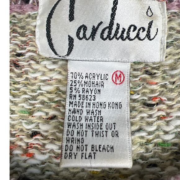 Vintage 90s Carducci Women’s Mohair Blend Sweater Shoulder Pads Size M Cabincore - Picture 7 of 8